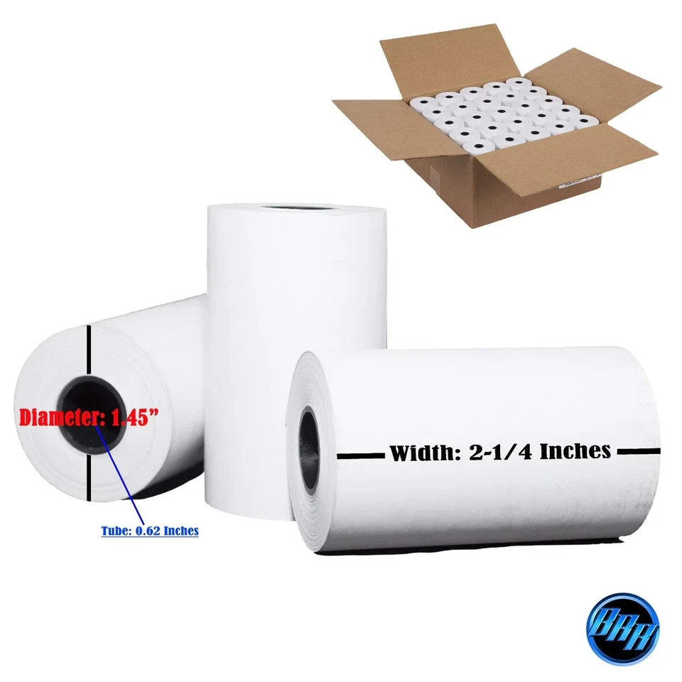 2 1/4 x 70 Thermal Paper Large 48 GSM, 200 Rolls Verifone VX520 Ingenico ICT220 - Image 4 of 4