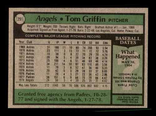 1979 TOPPS BASEBALL  181 TO 360 / SEE DROP DOWN MENU FOR CARD YOU WILL RECEIVE. - Picture 232 of 370