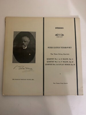 Tchaikovsky The Three String Quartets : New Vienna String Quartet 2x 33RPM Set