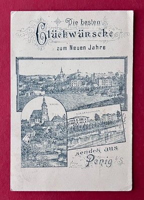 Litho AK PENIG um 1900 Stadtansicht mit Kirche   ( 181544