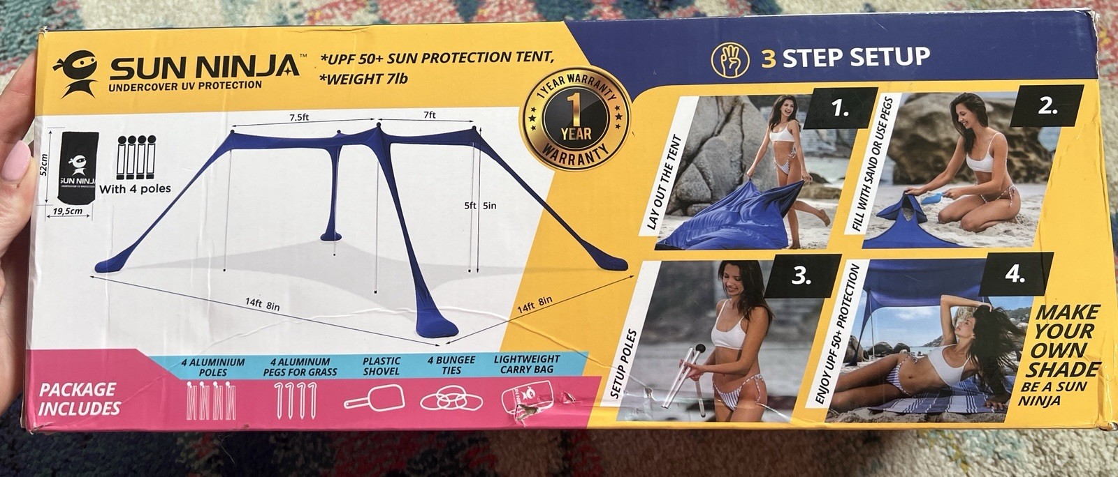 Туристическая палатка SUN NINJA Pop Up Beach Tent Sun Shelter