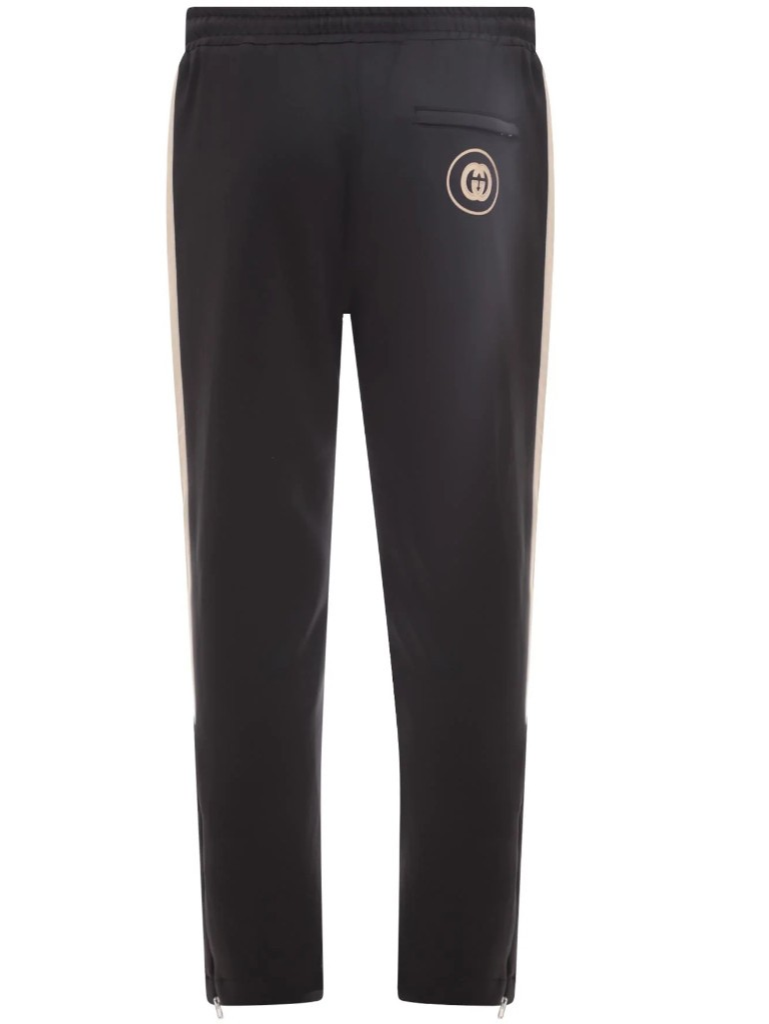 Authentic Men's Gucci Oval Logo Neoprene Joggers Track Pants
