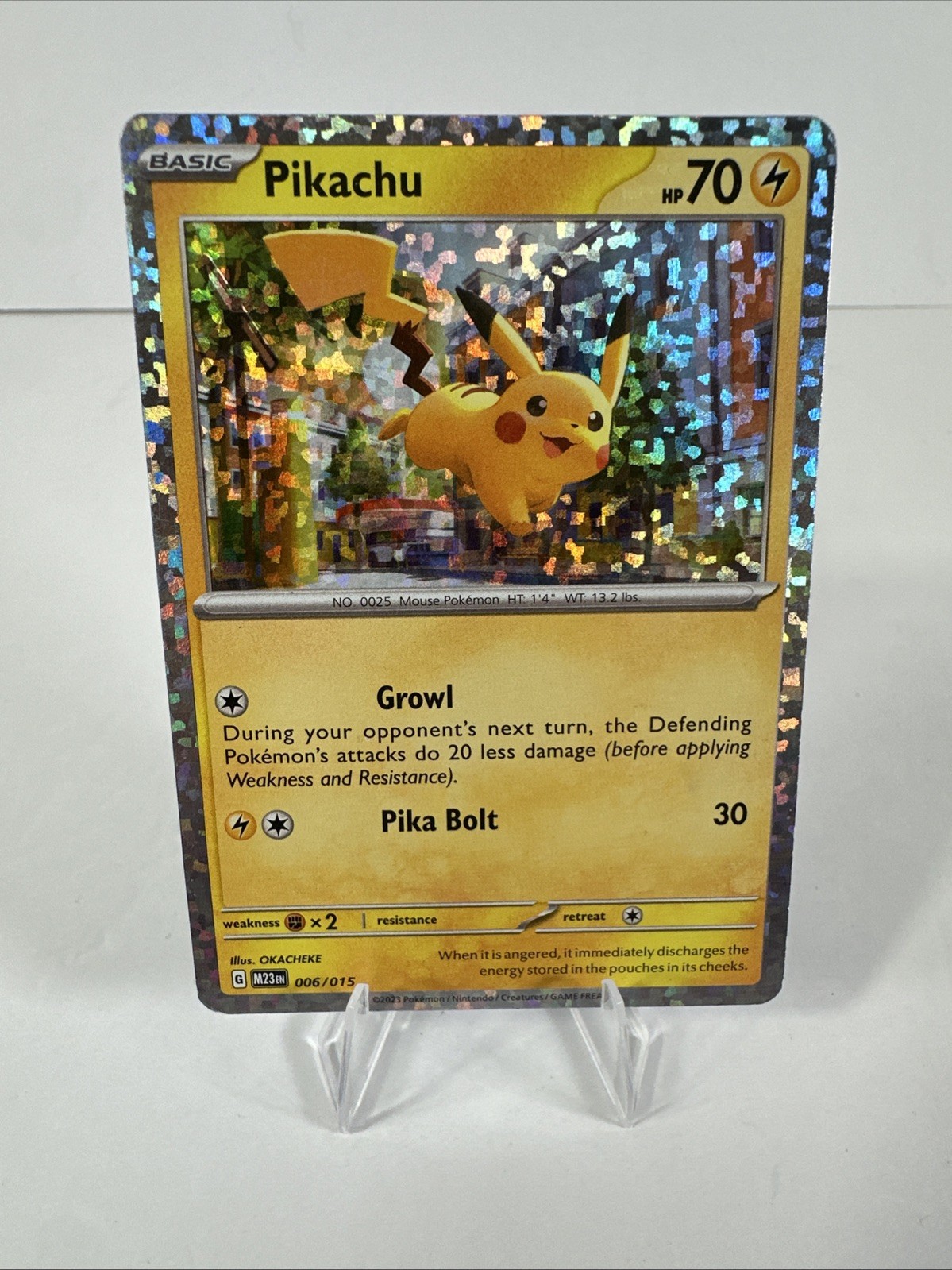 Pokemon Card Pikachu 6/15 Mcdonald's Promo 2023 Regular Holo TCG Rare