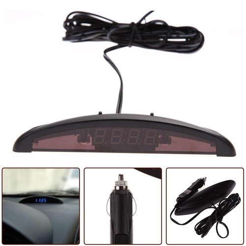 Clock Digital Voltmeter 12V 13.3cm X 2.6cm X 3cm For Most Cars LED Auto - Picture 10 of 10