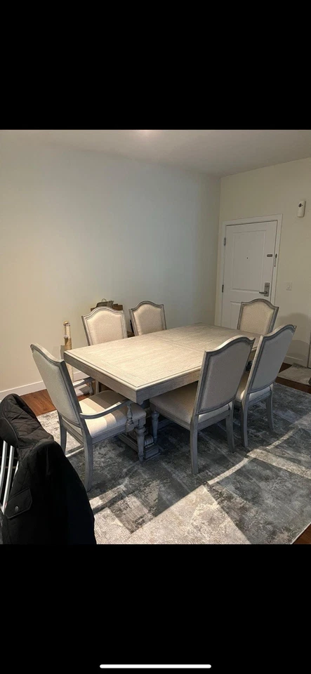 Juego de Mesa de Comedor 7 Piezas con Base Buffet Consola Armario Foto 3 de 4