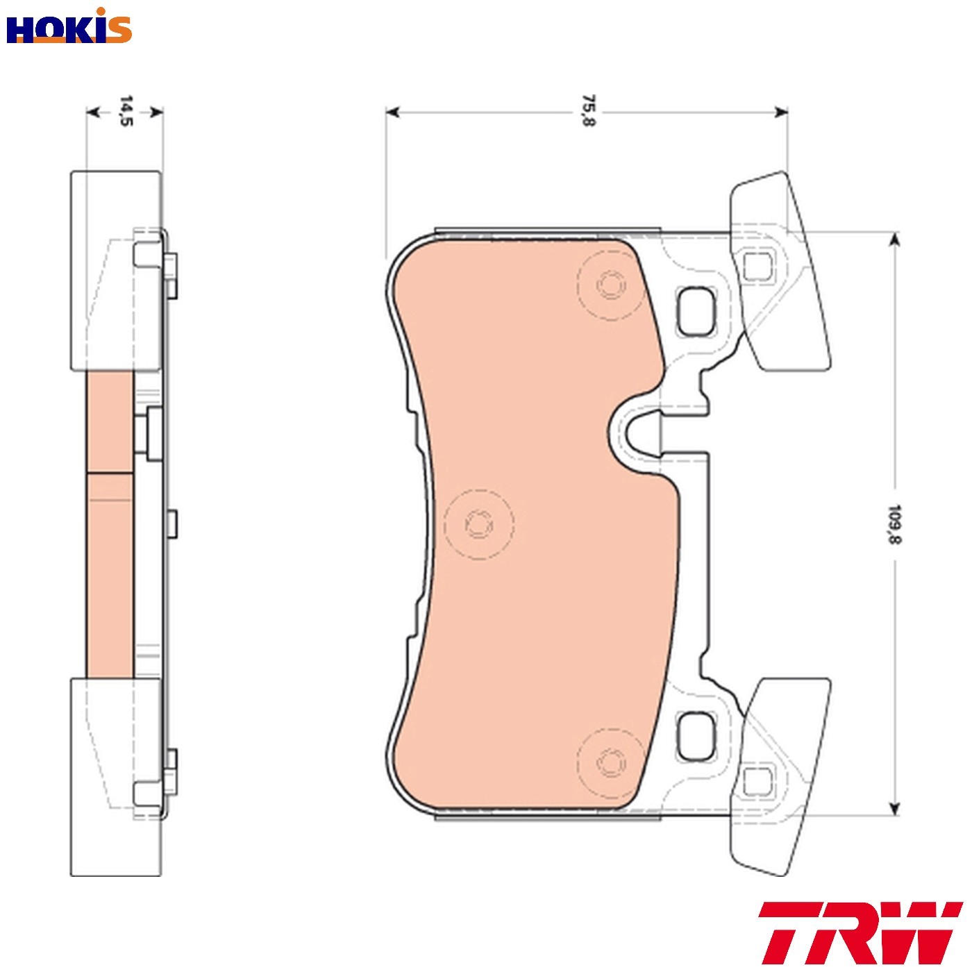 BRAKE PAD SET DISC BRAKE GDB1856 FOR MERCEDES-BENZ C-CLASS/T-Model CLS/Brake