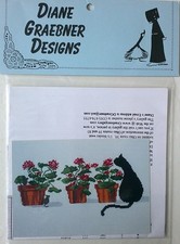 Diane Graebner Designs Hide & SeekCat Flowers 165Wx74H Cross Stitch Charts
