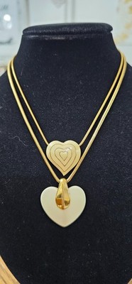 Rare Vintage Trifari and Monet gold tone short chain necklaces 14'' & 16''