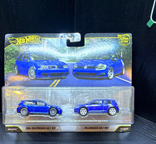 Hot Wheels Car Culture Vw Golf R32 Golf Mk7 Blue 2-pack 164 Diecast