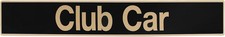 Drive-up Name Plate for Club Car DS Emblem Black Plate 18" 2.24"