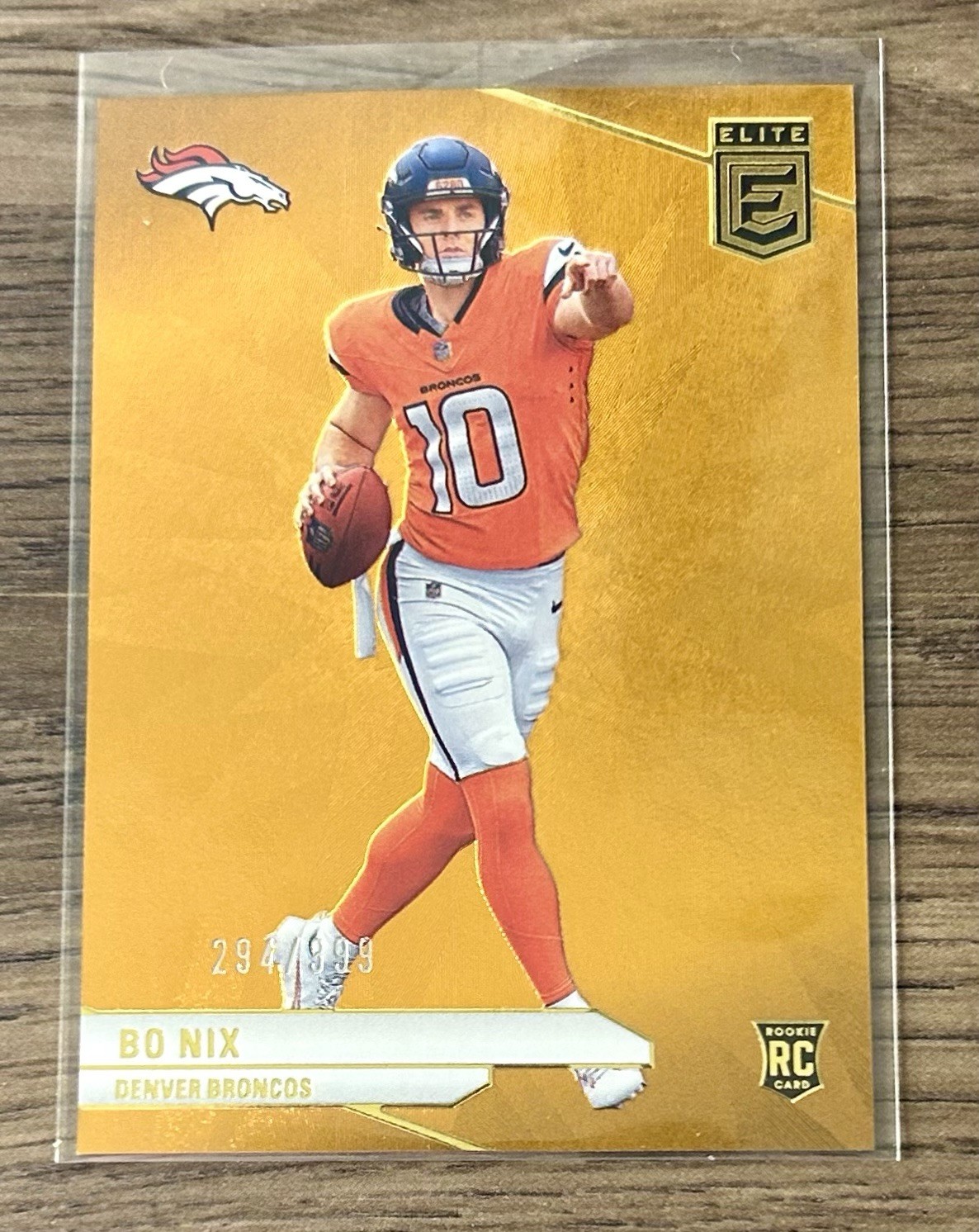 2024 Panini Donruss Elite - Rookies Bo Nix #175 Orange /399 (RC) Color Match