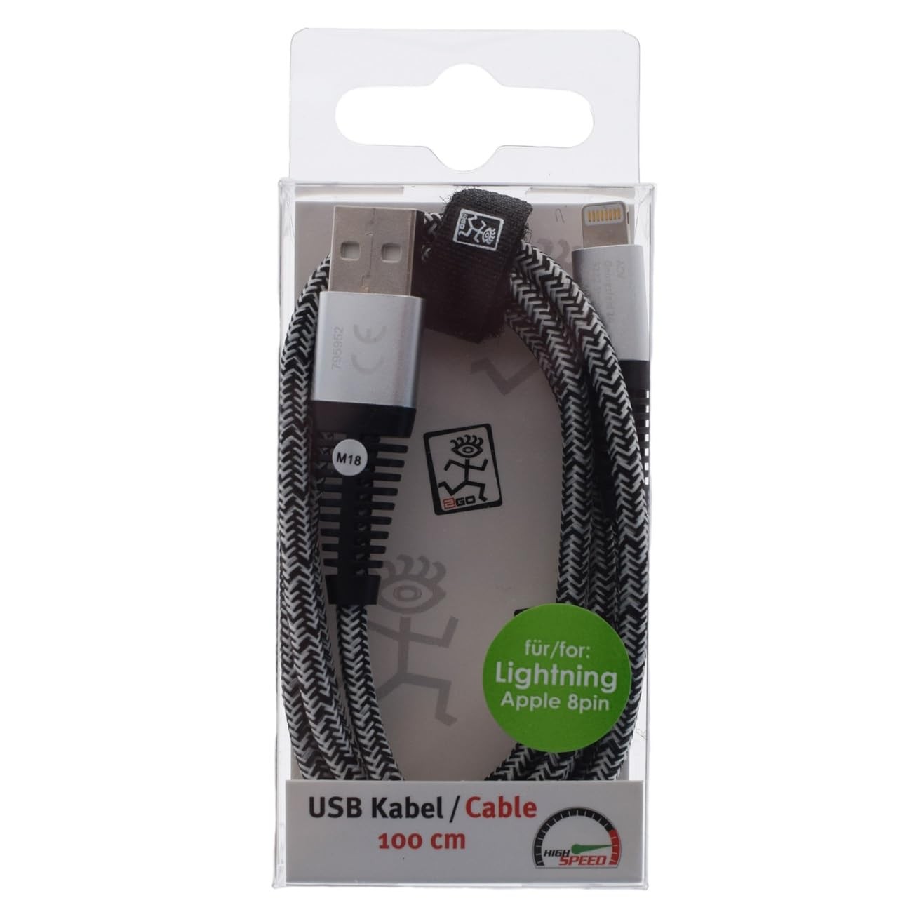 2GO USB Datenkabel-Ladekabel для Apple Lightning из нейлонового волокна, M