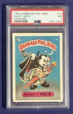 1985 Topps Garbage Pail Kids #1a NASTY NICK PSA 7 Near Mint NM Series 1 Vintage