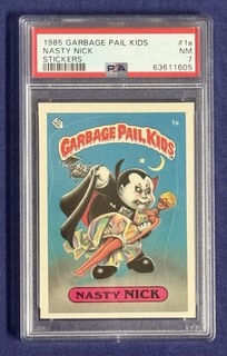 1985 Topps Garbage Pail Kids #1a NASTY NICK PSA 7 Near Mint NM Series 1 Vintage