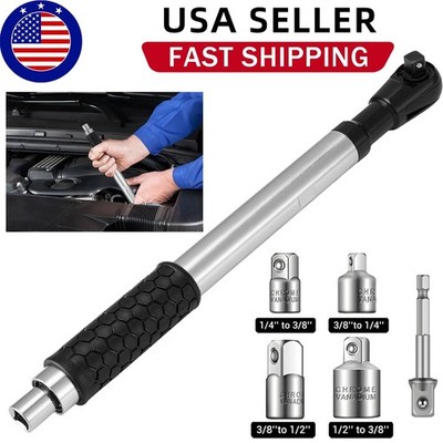 1/2'' Offset Extension Wrench Impact Ratchet Extender for Electric Drill Adapter
