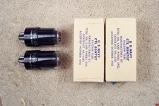 Two, NEW, Tung Sol USA CTL 6SN7GT, VT-231, round plate, wartime, match date pair