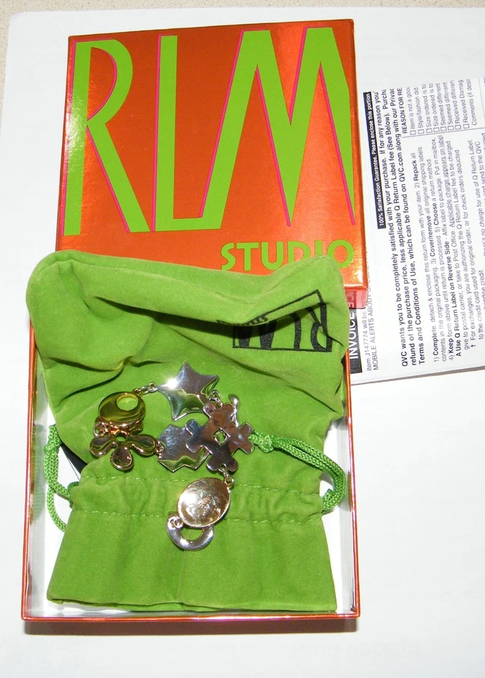 Pulsera de eslabones con símbolo de latón y ley RLM Studio Robert Lee Morris - 7" Foto 4 de 4