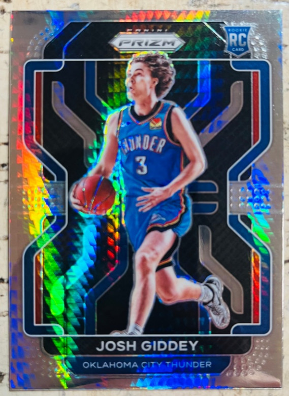 Josh Giddey 2021-22 Panini Prizm Silver Hyper RC Thunder #301