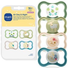 MAM Air Pacifier for Babies 16 Months, Extra Air Flow for Sensitive Skin, Glows