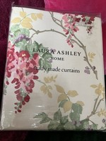 Laura Ashley Curtains ‘Wisteria Cranberry ‘Width 223cm X Length 183cm Brand New.
