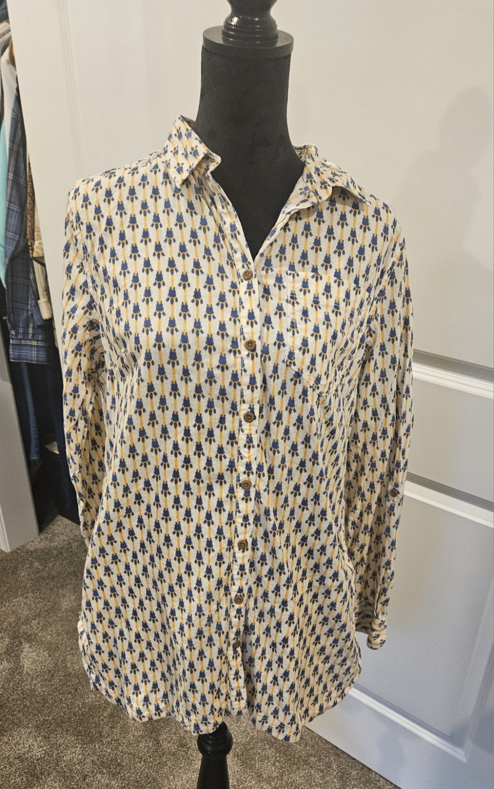 Duluth Trading Company Women's Artisan  Tunic Multicolor Sz Med. Momcore, Ranchc