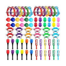 72 Pcs Shaker Musical Instruments for Kids Egg Shaker Wrist Hand Ba... Fast Ship