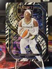 2025 Panini Select WNBA ARIKE OGUNBOWALE ZEBRA PRIZM SP WINGS PREMIER LEVEL #189