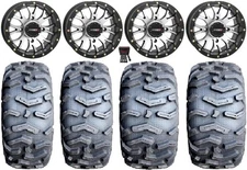 System 3 ST-3 Machined 14" Wheels 26" MotoForce Tires Kawasaki Brute Force IRS