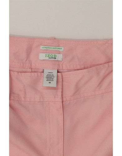 IZOD Womens Cargo Shorts US 10 Large W32 Pink Polyester CB06 - Picture 3 of 3