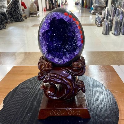 8LB Natural Brazil amethyst Dinosaur egg Quartz Crystal specimen
