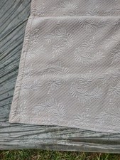 Matelasse Coverlet Creamy Beige Cotton Made in Portugal 82 1/2" x 87 1/2"