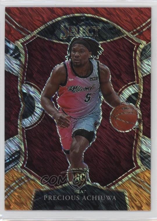2020 Select Concourse Red White Orange Shimmer Prizm Precious Achiuwa #80 06xp