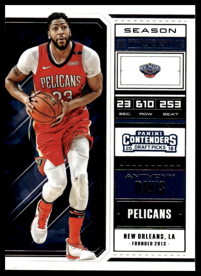 2018 Panini Contenders Draft Picks Anthony Davis #2 🔥 New Orleans Pelicans