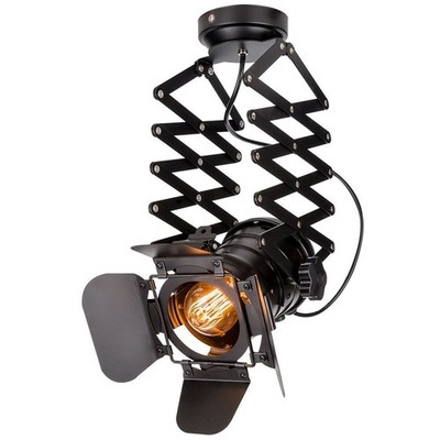 Telescopic Loft Industrial Iron Spotlight Vintage Ceiling Lights LED Shop Lig...