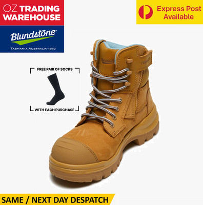 Blundstone Rotoflex 8860 US10 Womens Composite Work Boot Zip Up Wheat Brown