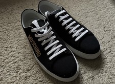 Moschino size 45 sneakers gold logo