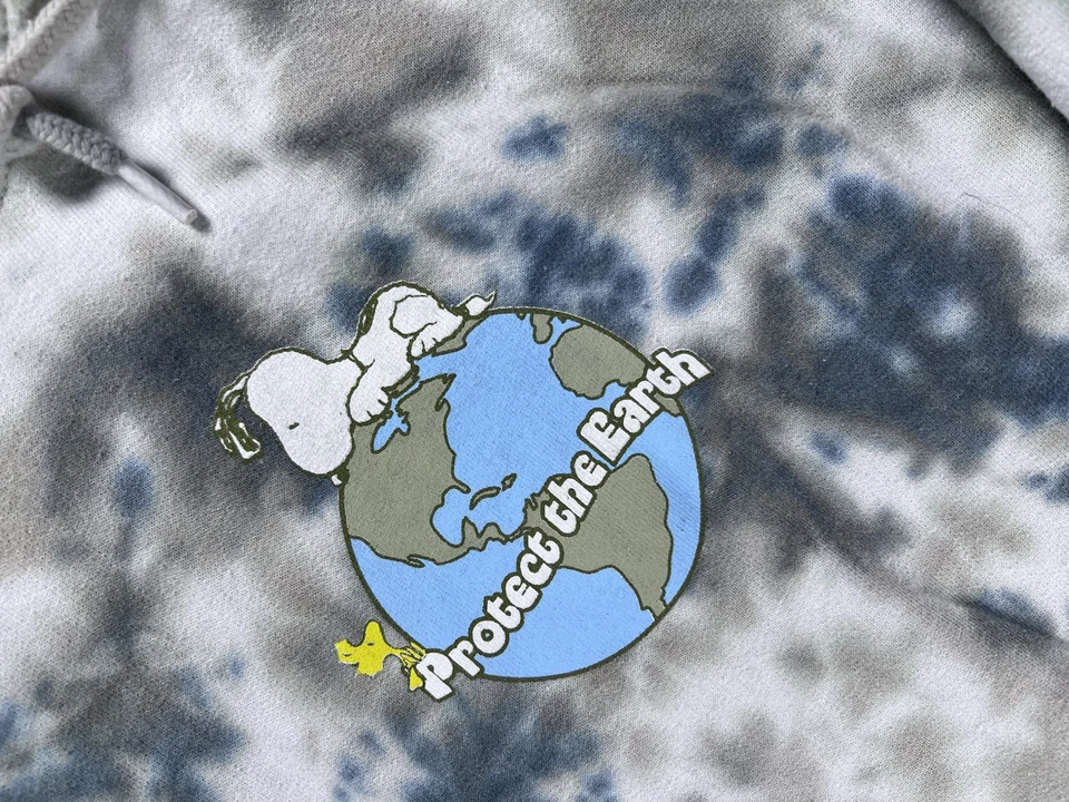 Sudadera con Capucha Snoopy Woodstock M Tie Dye Peanuts Protect the Earth Unisex Foto 4 de 4