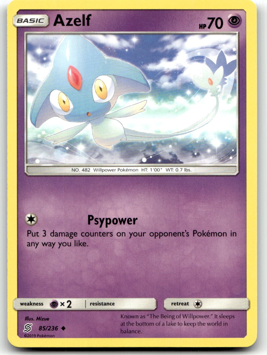 Azelf 85/236 SM - Unified Minds Uncommon Normal Pokemon TCG NM