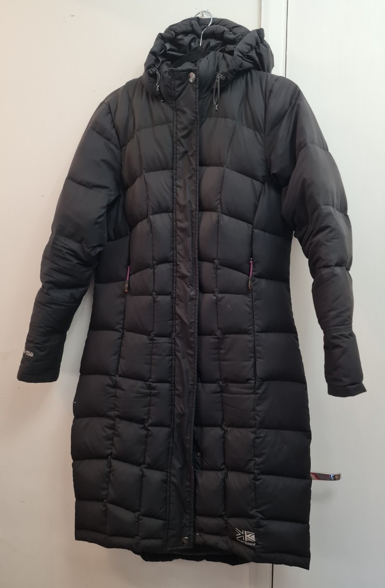 Hood Karrimor Long Down Coat KARRIMOR KS-550 SIZE 10UK M WOMENS