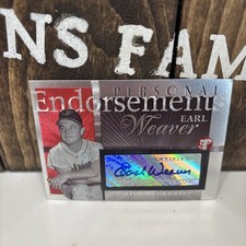 2005 Topps Pristine Personal Endorsements Earl Weaver #PEA-EW Auto Orioles HOF