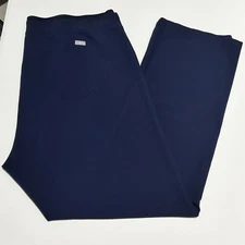 FIGS Tech Collection Adult Plus Tall XXL Navy Blue Gray Drawstring Scrub Pants