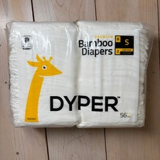 Dyper NWT Bamboo Diapers 56 Baby Diapers Size S/2 6-16lbs