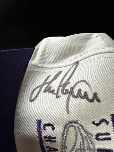 Vtg Sun-Times Challenge NBA CHICAGO BULLS John Paxson Signed KC HAT CAP SNAPBACK - Picture 2 of 9