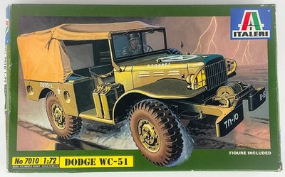 Italeri 7010 Dodge WC-51 1/72 Scale Plastic Model Kit Open Box