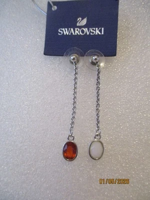 Swarovski boucles d'oreilles clous argenté 9 - Photo 1/4