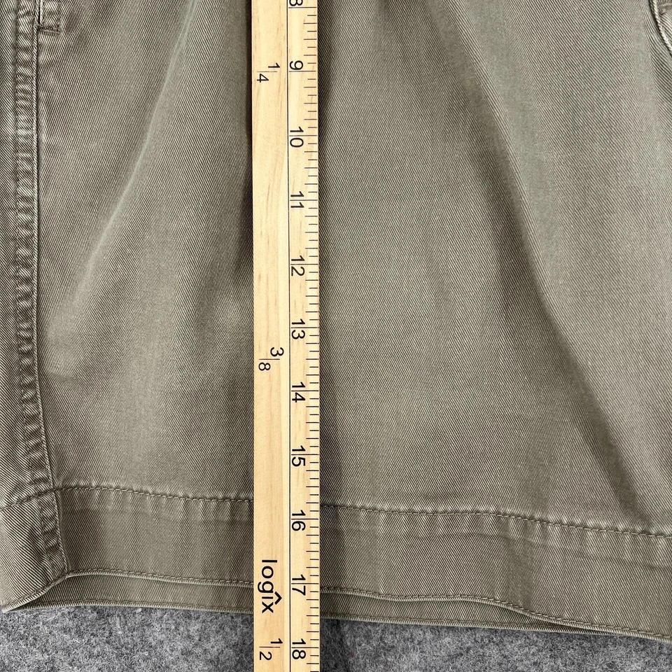 Pantalones Cortos Jocassee Para Hombres 34 Caqui Plisado Chino Sarga Algodón Hecho en EE. UU. Informales Foto 2 de 4