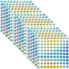 2500Pcs Number Stickers 1-500 Vinyl Consecutive Number Stickers