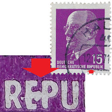 DDR 1961 Walter Ulbricht PF Plattenfehler Mi.847 PF I Prachtexemplar Vollstempel