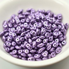 2x5mm SuperDuo Beads Saturated Metallic Grapeade 10 grams Czech Glass Beads