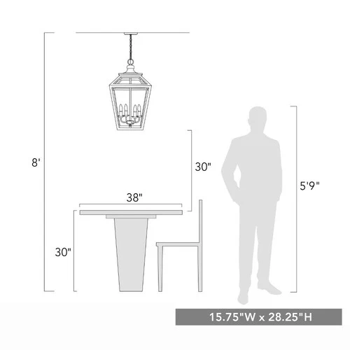 Golden Lighting - Four Light Pendant - Chandelier - Haiden - 4 Light - Picture 3 of 4